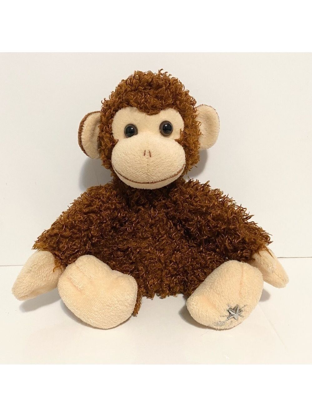 Russ Shining Stars Monkey Plush Stuffed Animal 8” Inches Star On Foot No Code